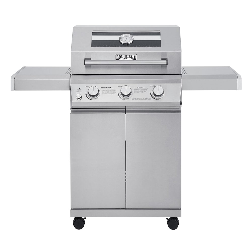 Monument Clearview Stainless Steel 3-Burner Liquid Propane Gas Grill 35000