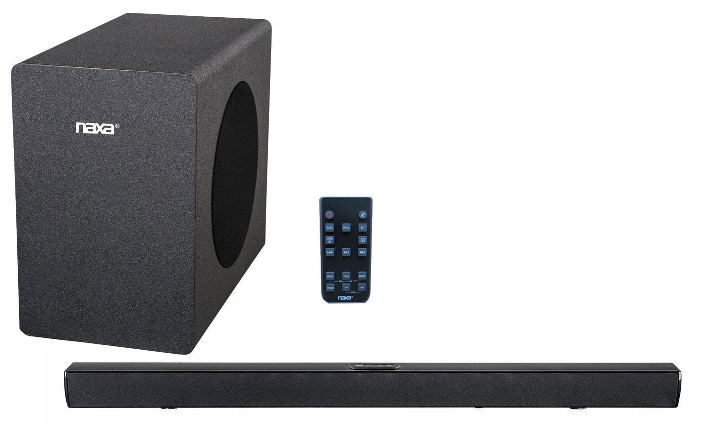 Naxa 39.2-in 1-Channel Bluetooth Compatibility Black Sound Bar NHS-2050