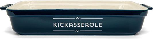 Ceramic Casserole Dish For Oven - 10.6 x 7.2 x 2.3 - Funny Gift for Bakers and People That Like To Cook or Housewarming Gift Idea