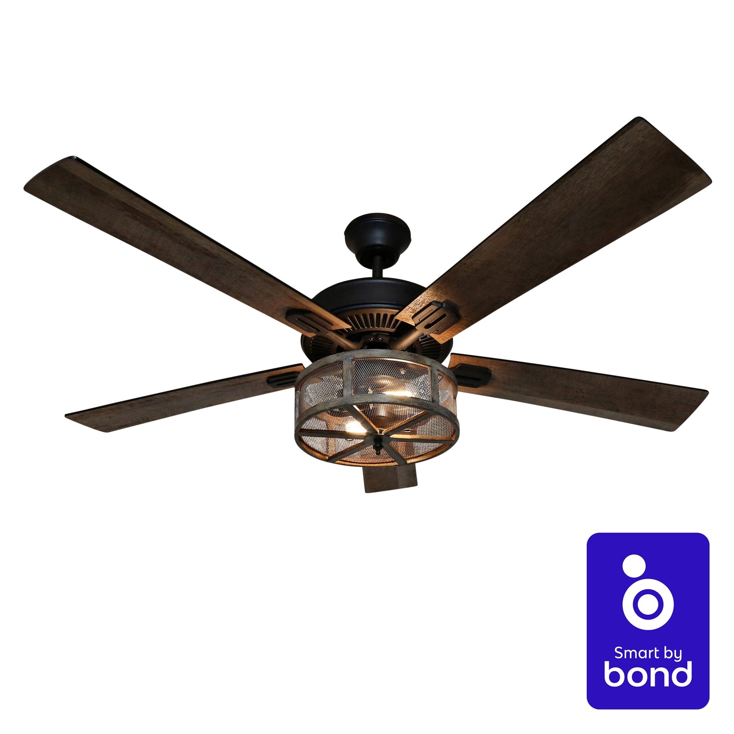 River of Goods 52-in Oil-Rubbed with Reversible Blades Indoor Smart Ceiling Fan with Light (5-Blade) 20221