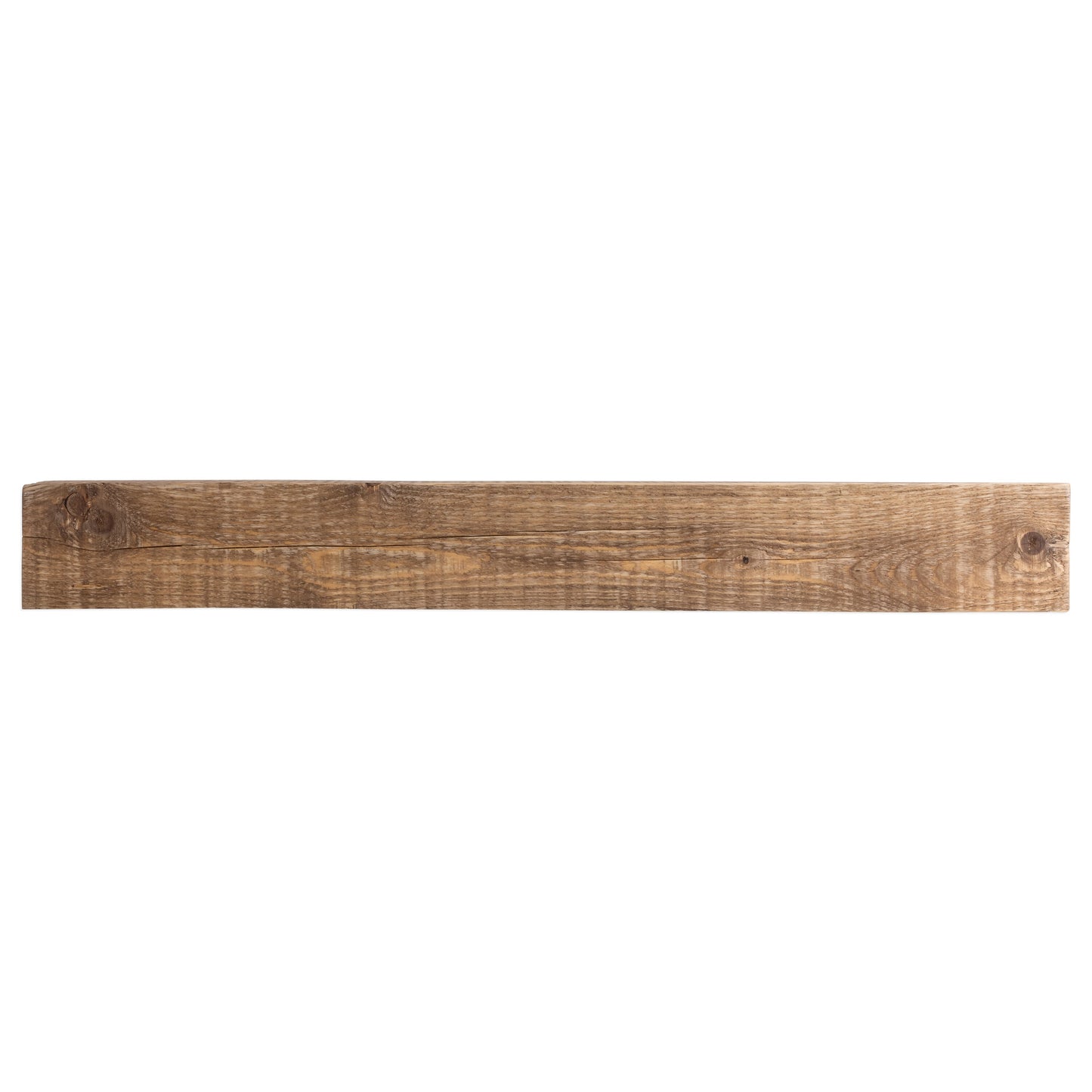 Dogberry 72-in W x 6-in H x 8-in D Aged Oak Poplar Hollow Modern Fireplace Mantel MSOLD7206AGOKNONE