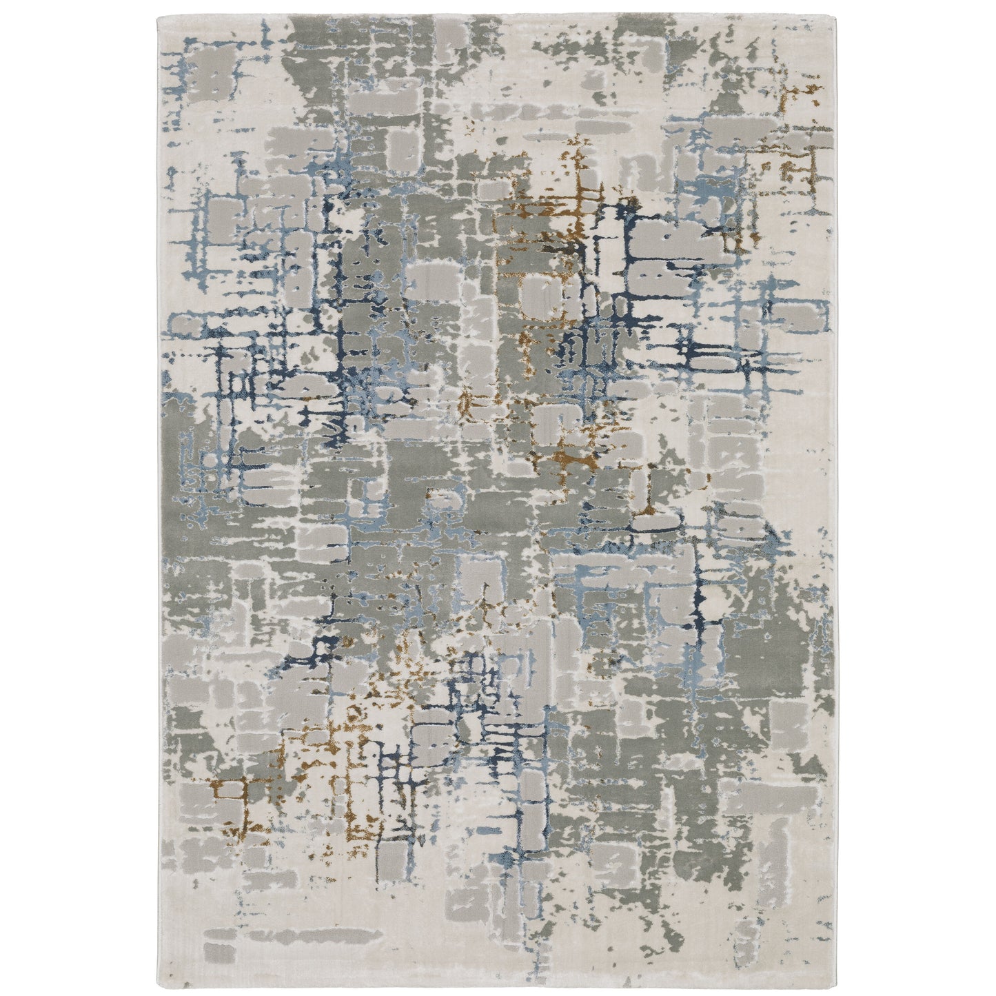 Archer Lane Carlisle 8 x 11 (ft) Loomed Ivory Rectangular Indoor Abstract Bohemian/Eclectic Pet Friendly Area rug