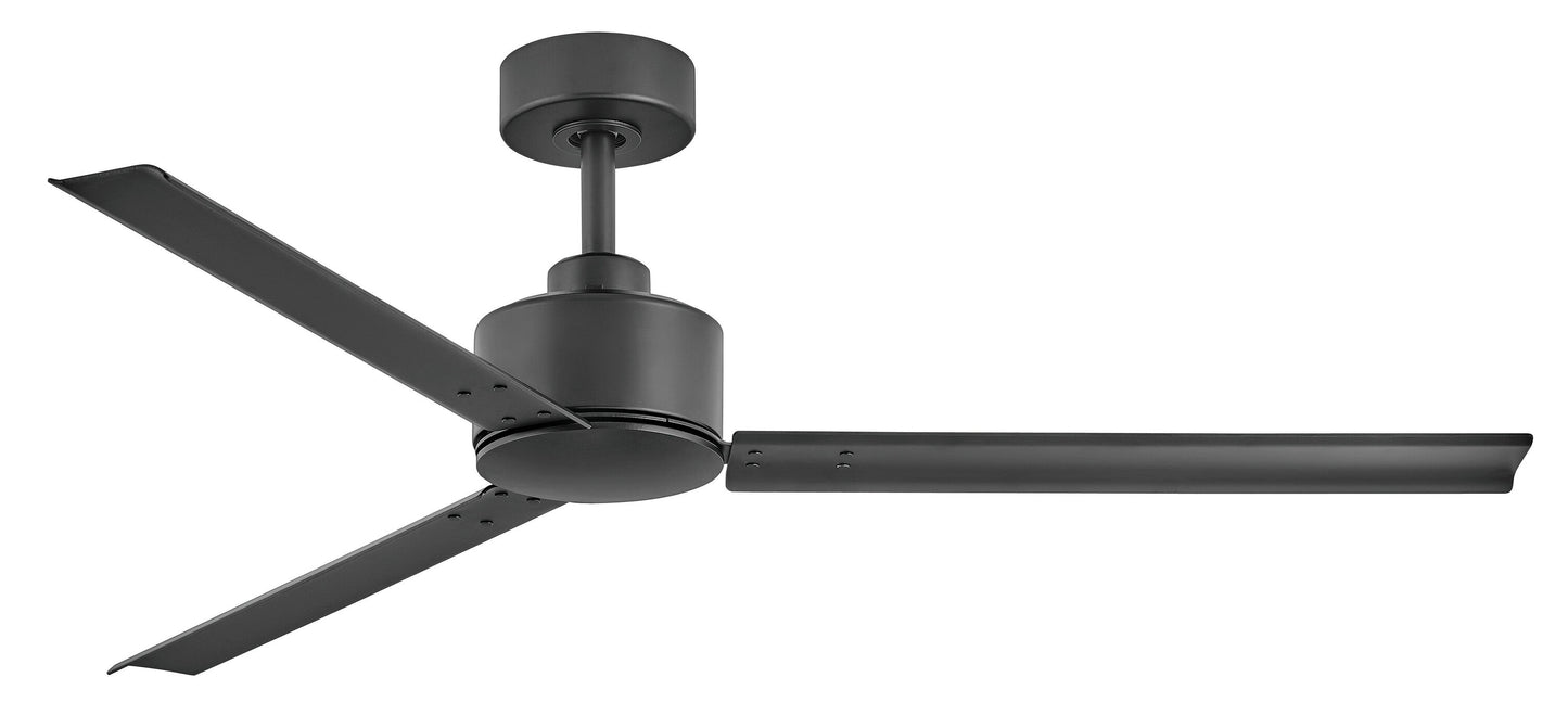 Hinkley Indy 56-in Matte black Indoor/Outdoor Smart Ceiling Fan and Remote (3-Blade) 900956FMB-NWA