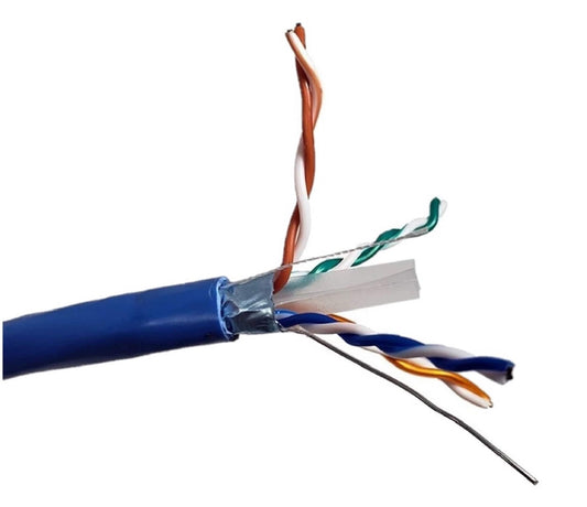 Micro Connectors Outdoor 1000-ft 23 CAT 6 4 Communications multipurpose Blue Data Cable Spool