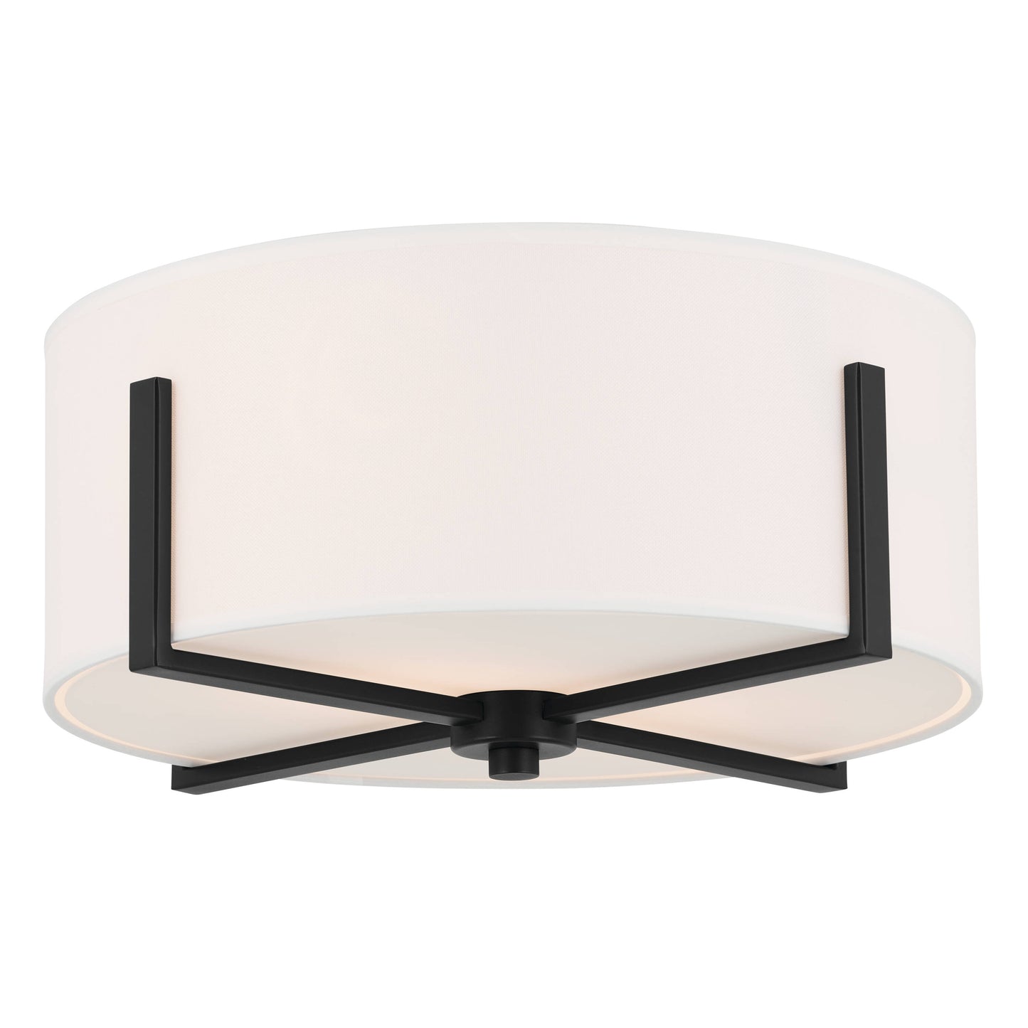 Kichler Malen 2 -Light 15.5-in Black Flush Mount Light 5384864