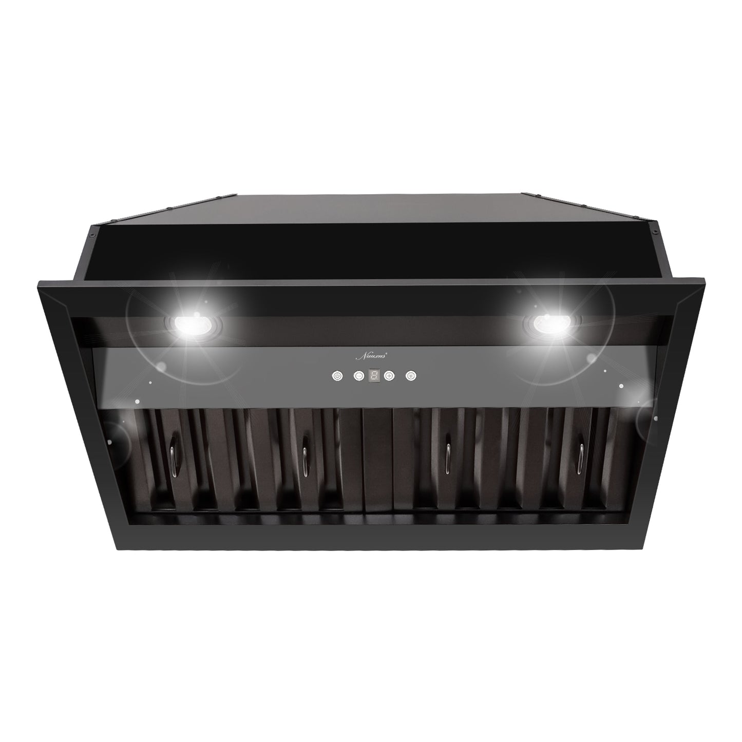 Akicon 30 inch Ducted 600-CFM Matte Black Insert Under Cabinet Range Hood with Charcoal Filter