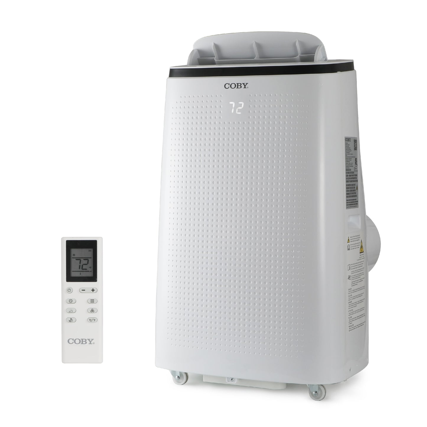COBY 10800-BTU DOE (115-Volt) White Vented Portable Air Conditioner with Heater with Remote Cools 450-sq ft CBPAC1080H