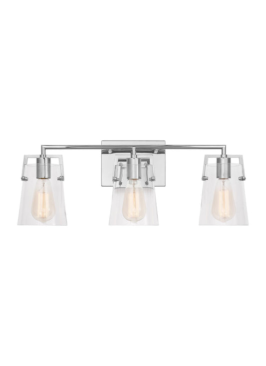 Scott Living Crofton 24-in 3 -Light Polished Chrome Modern/contemporary Vanity light