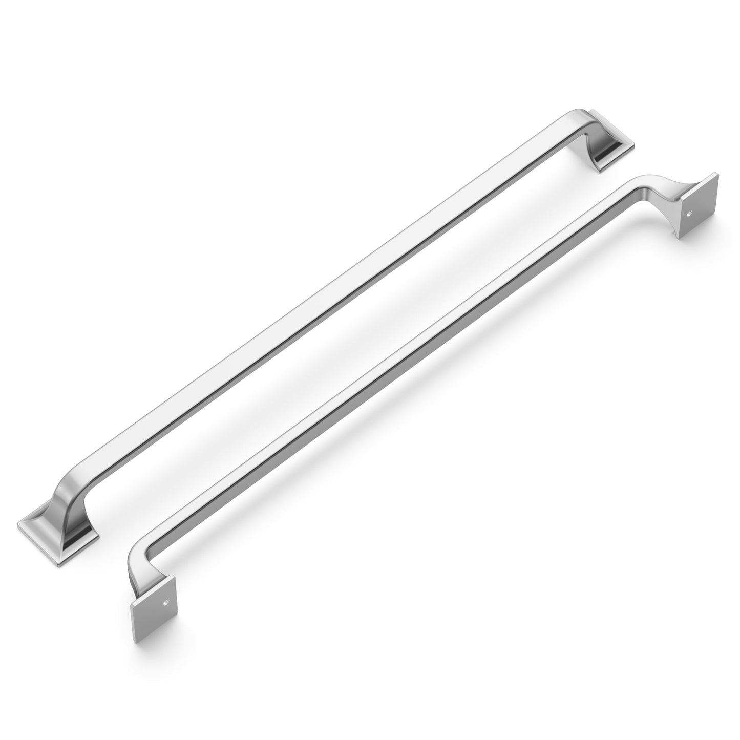 Hickory Hardware Forge 12-in (305Mm) Center to Center Chrome Rectangular Handle Drawer Pulls (5-Pack) H076706-CH-5B