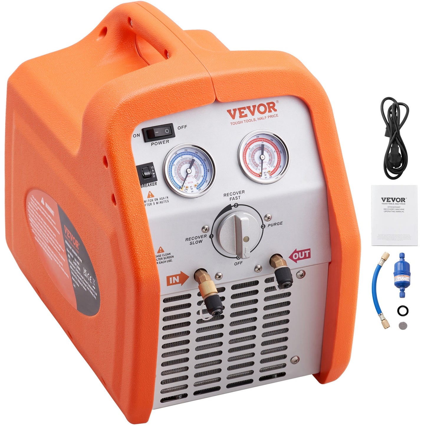 VEVOR Refrigerant Recovery Machine 9.8-in W x 14.2-in H Portable Refrigerant Recovery Unit LMHSJBXSY34HPBDL7V1