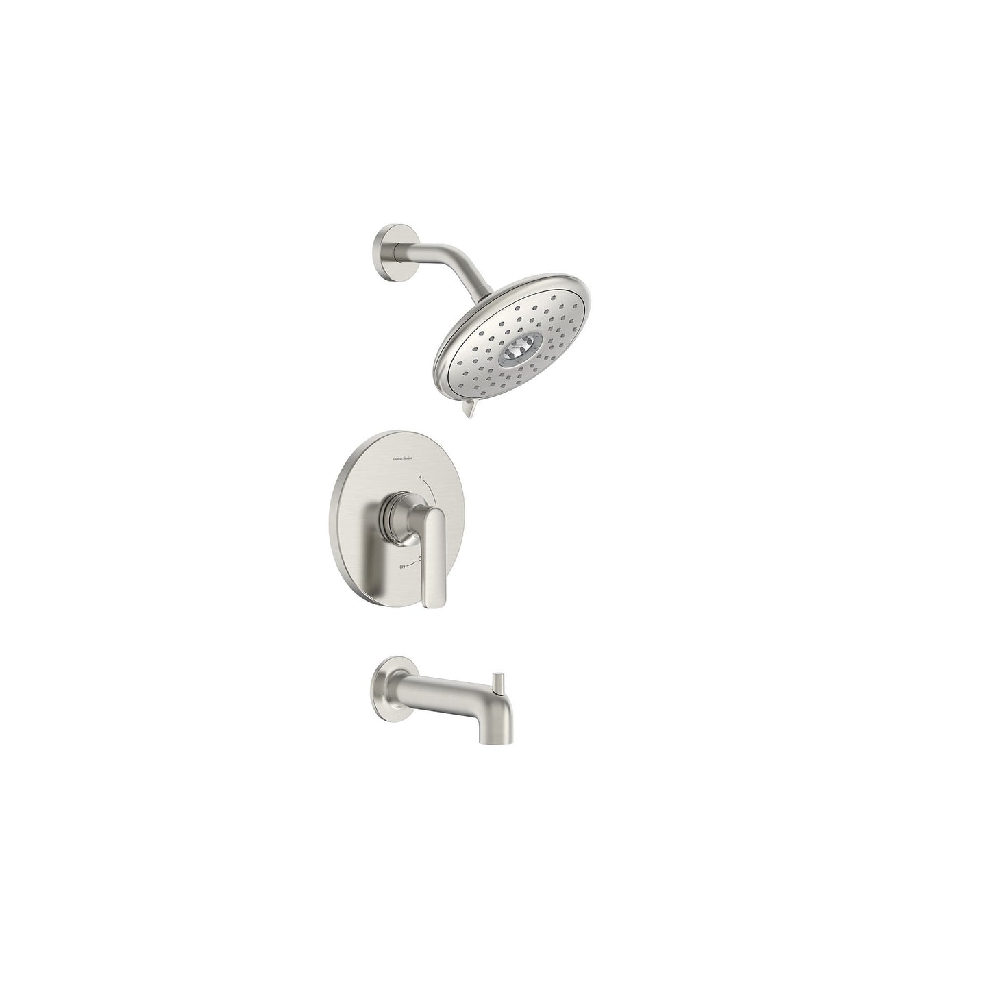 American Standard Aspirations Nickel Universal Shower Pressure balance trim 8.6875-in -ID