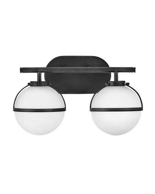 Hinkley Hollis 15-in 2 -Light Matte Black Modern/contemporary Vanity light 5663192