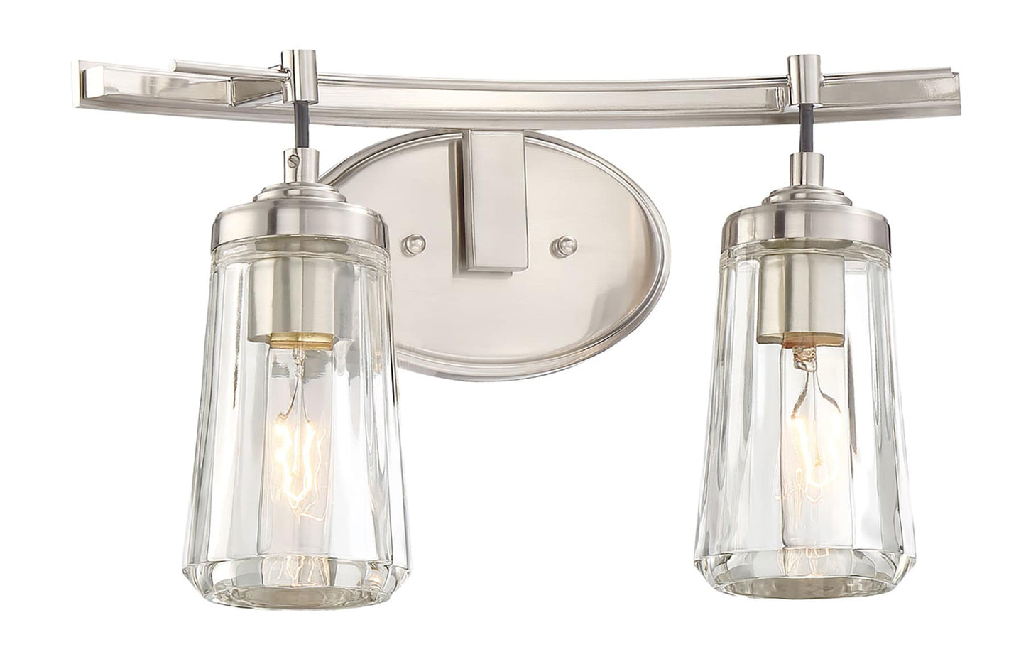 Minka Lavery Poleis 8.00-in 2 -Light Brushed Nickel Modern/contemporary Vanity light 1640759