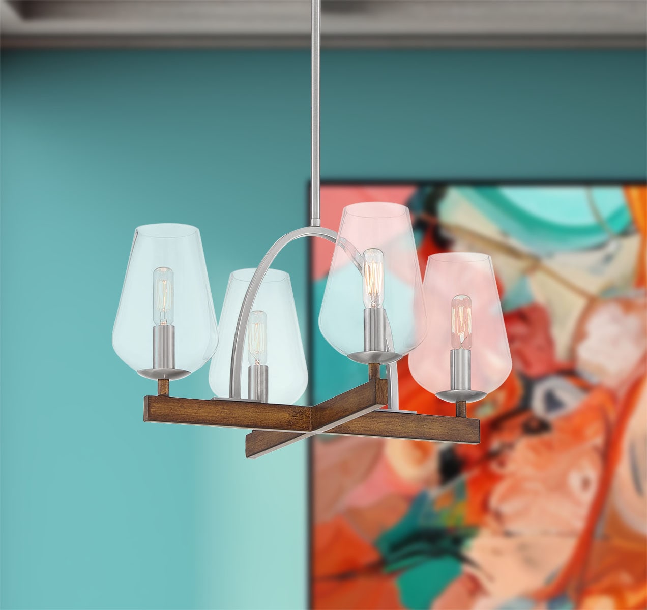 Minka Lavery Birnamwood 4 -Light Multiple finishes Multiple colors Transitional For Use in Bedrooms, Dining Rooms, Foyers, Kitchens, Living Rooms Chandelier 2676445