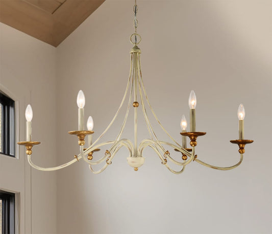 Minka Lavery Westchester County 6 -Light Multiple finishes White Traditional For Use in Bedrooms, Dining Rooms, Foyers, Living Rooms Chandelier 2676434