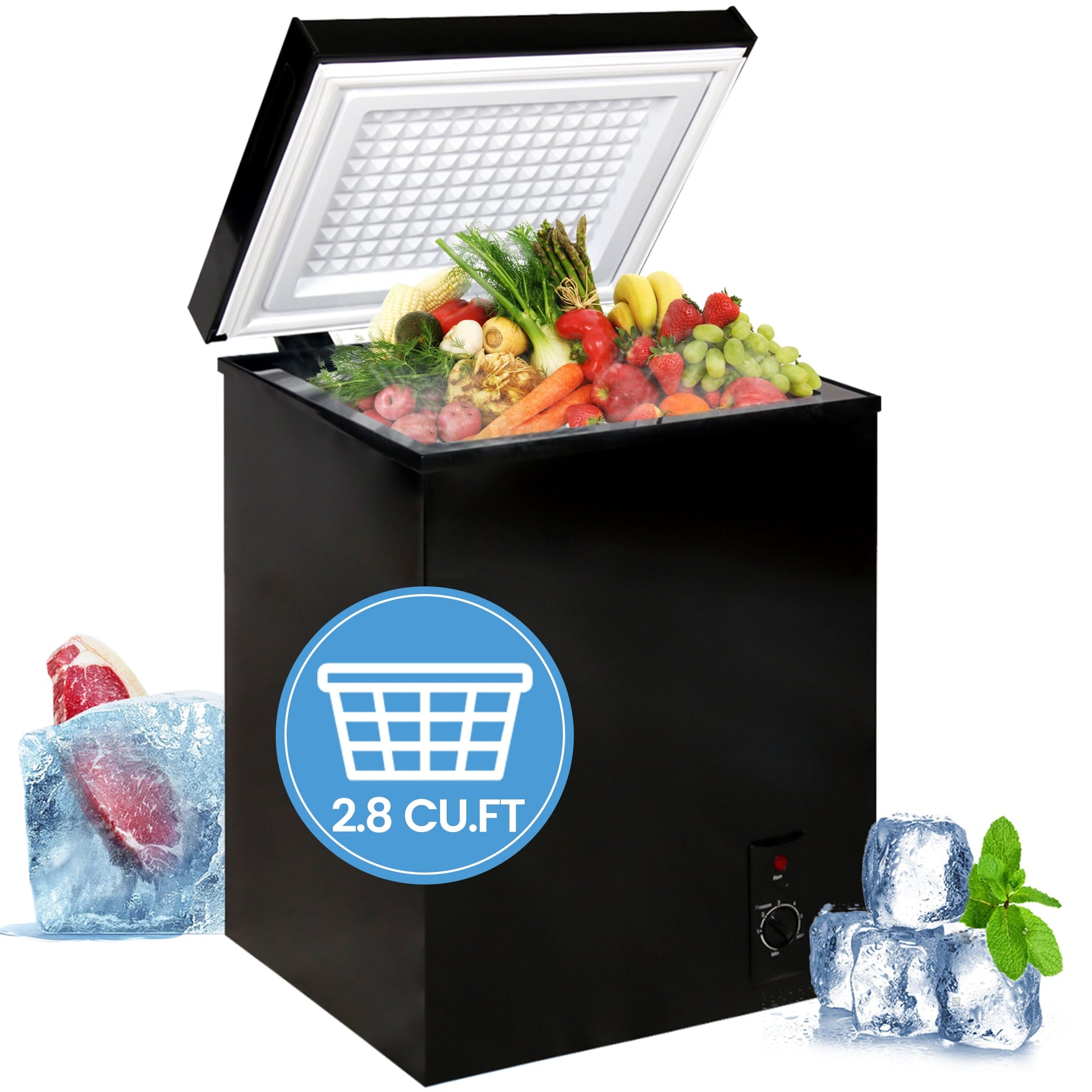 Jeremy Cass 2.8-cu ft Chest Freezer Black )