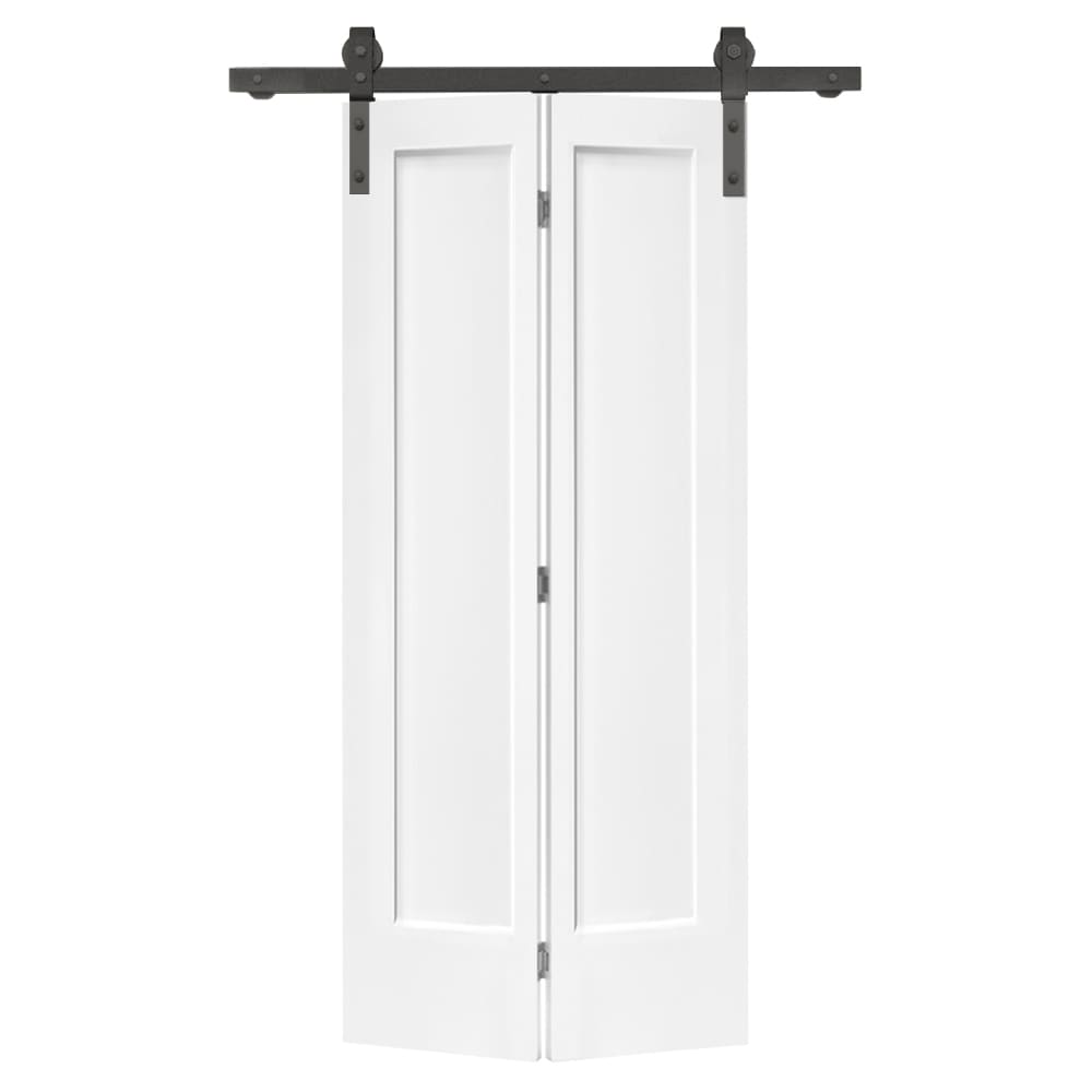 CALHOME 24-in x 80-in White MDF Hollow core Single Barn Door (Hardware Included)