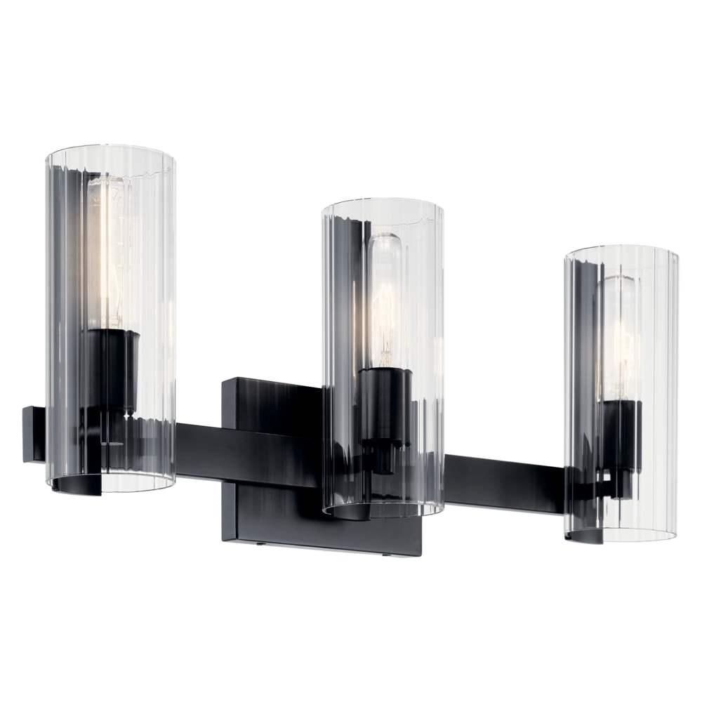 Kichler Jemsa 22.75-in 3 -Light Black Modern/contemporary Vanity light 5696820