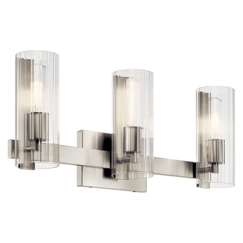 Kichler Jemsa 22.75-in 3 -Light Brushed Nickel Modern/contemporary Vanity light 5696827