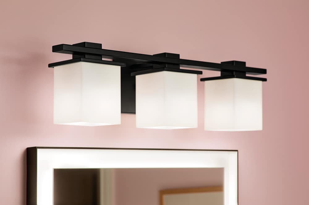 Kichler Tully 24-in 3 -Light Black Modern/contemporary Vanity light 5696759