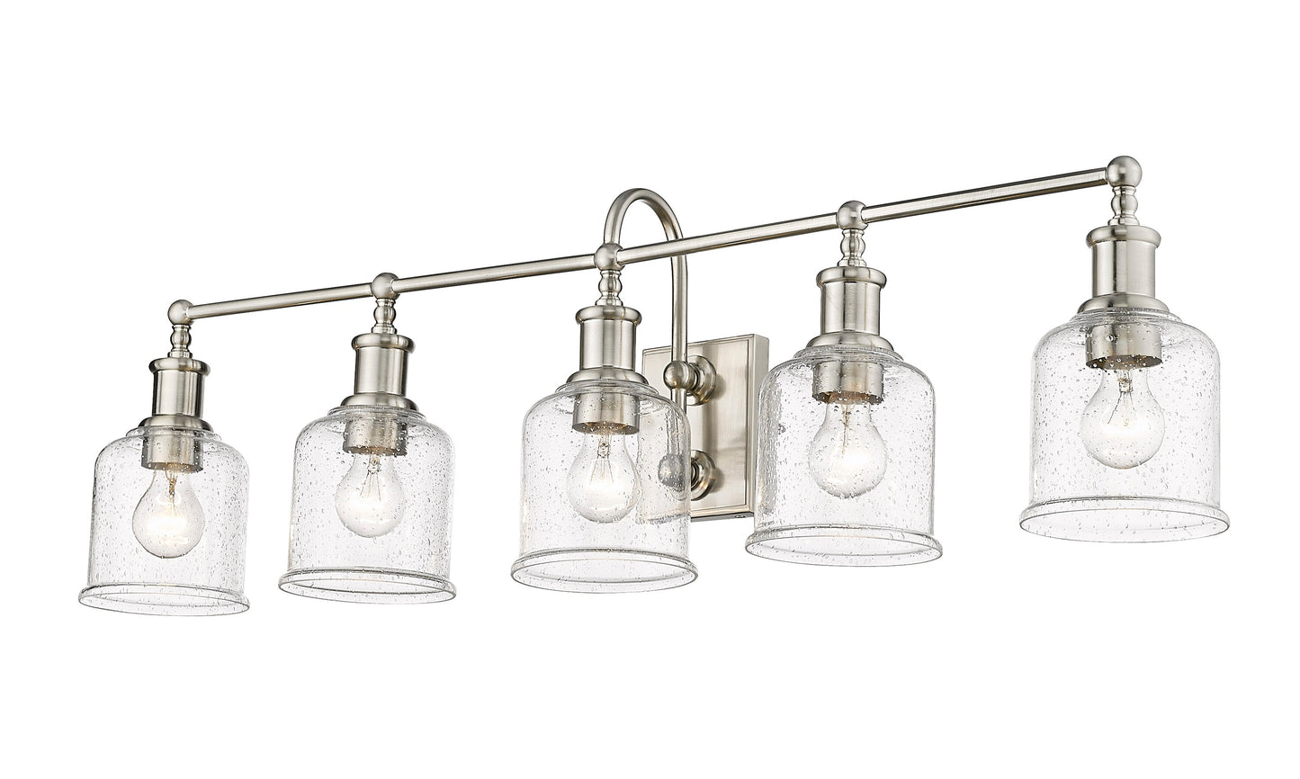 Z-Lite Bryant 40.5-in 5 -Light Brushed Nickel Industrial Vanity light