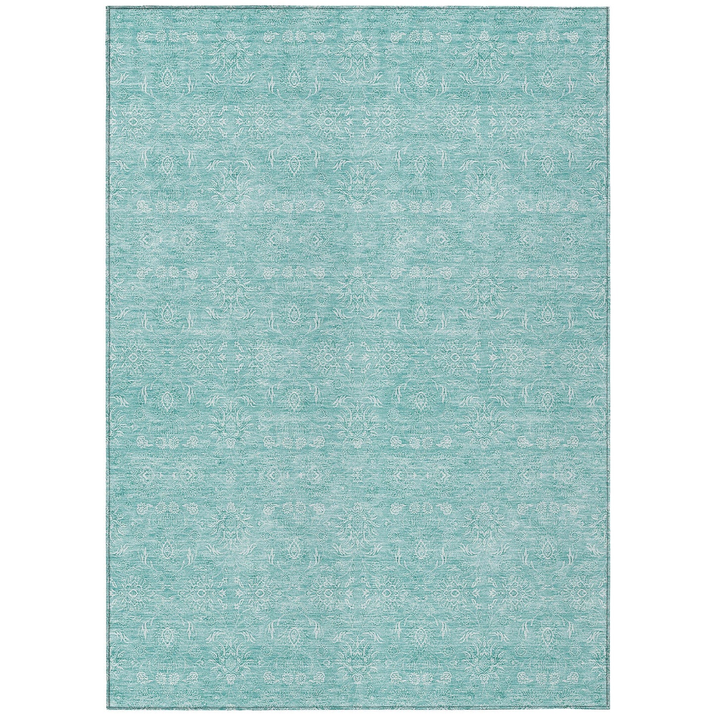 Addison Rugs Chantille ACN703AQ 9 x 12 (ft) Aqua Rectangular Indoor/Outdoor Geometric Machine washable Area rug