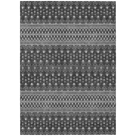 Addison Rugs Chantille ACN708GY 8 x 10 (ft) Gray Rectangular Indoor/Outdoor Geometric Machine washable Area rug