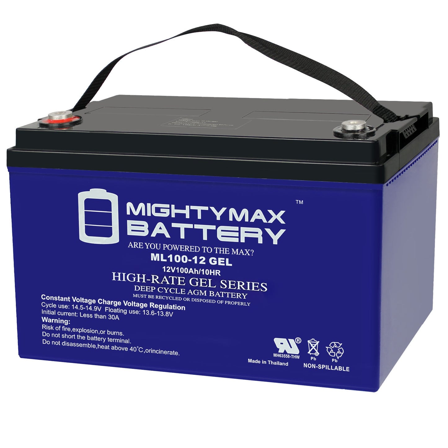 Mighty Max Battery 12V 100AH GEL for RENOGY PV Solar Panels Rechargeable Sealed Gel 121000 Backup Power Batteries ML100-12GEL47
