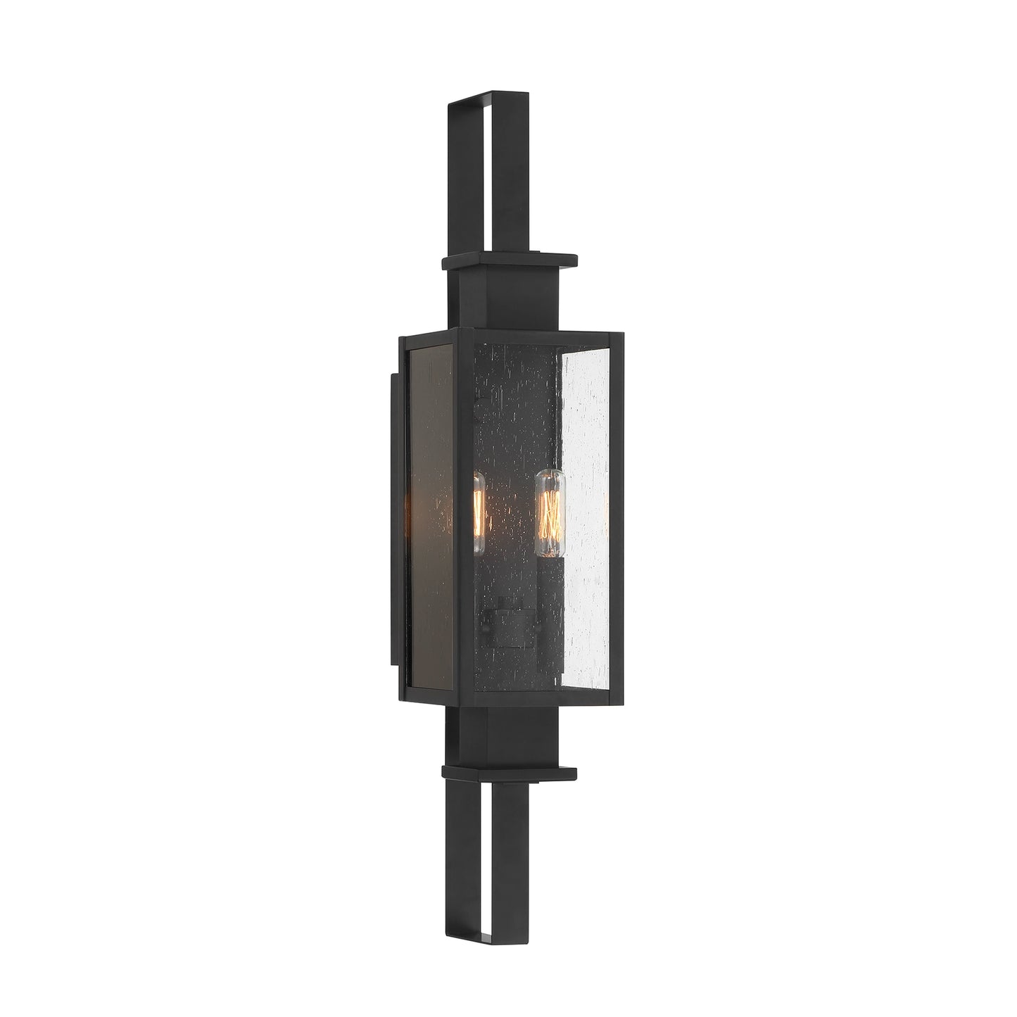 Savoy House Ascott 2 -Light 26.75-in H Matte Black Hardwired Outdoor Wall Light