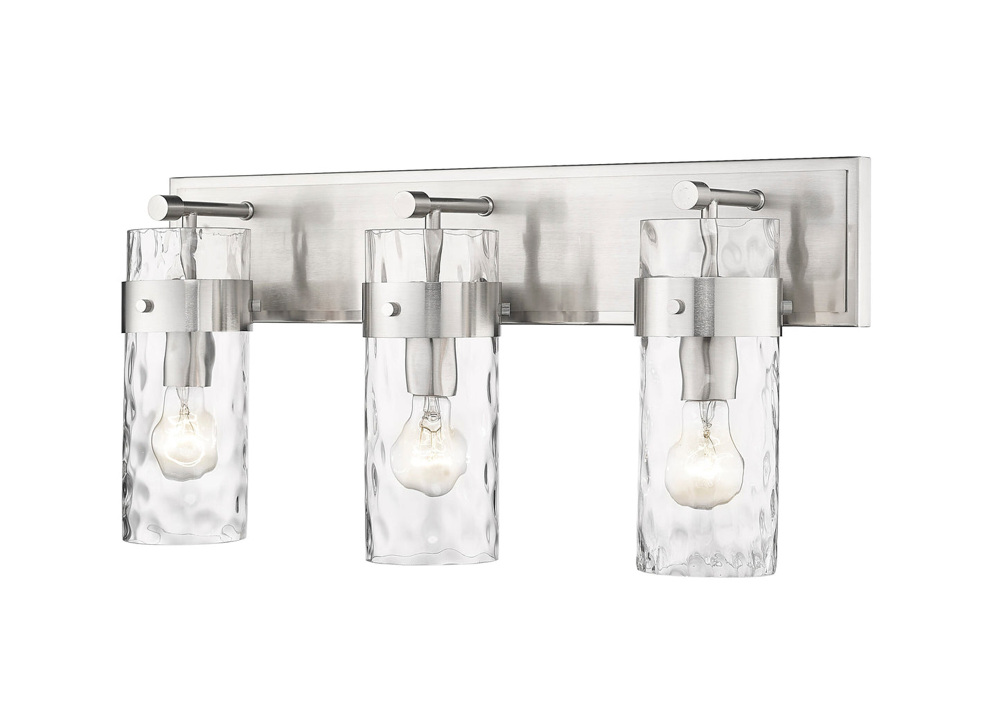 Z-Lite Fontaine 24-in 3 -Light Brushed Nickel Transitional Vanity light