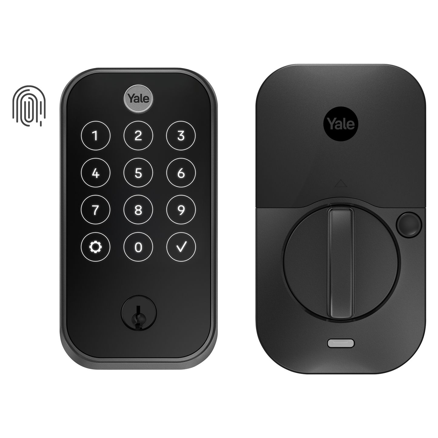 Yale Assure Lock 2 Black Suede Electronic Deadbolt Bluetooth Fingerprint Touchscreen Keypad YRD420-F-BLE-BSP