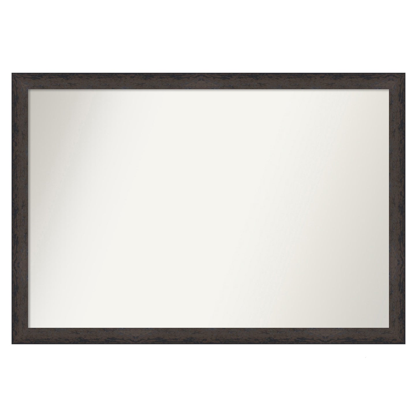 Amanti Art Dappled Black Brown Narrow Frame 38.75-Inches W x 26.75-Inches H Rectangle Dappled Black Brown Narrow Framed Vanity Mirror