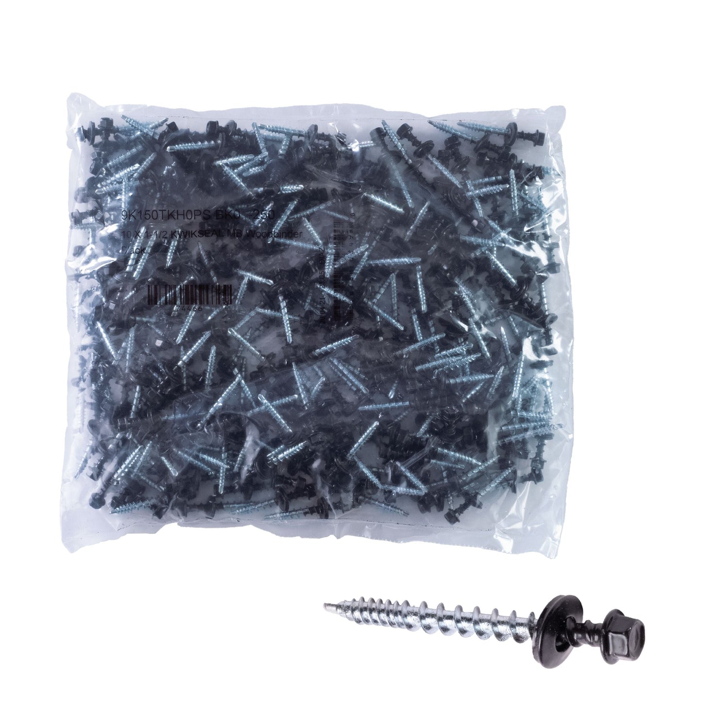 Power Pro #10 x 1-1/2-in Black Powder Coating Self-drilling Roofing Screws (2500-Count) 117500