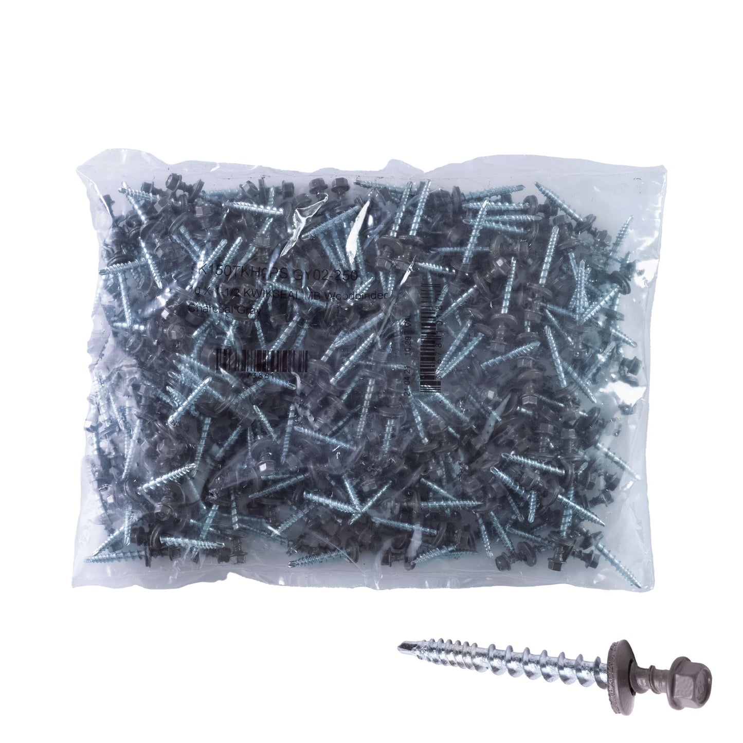 Power Pro #10 x 1-1/2-in Gray Powder Coating Self-drilling Roofing Screws (2500-Count) 117512