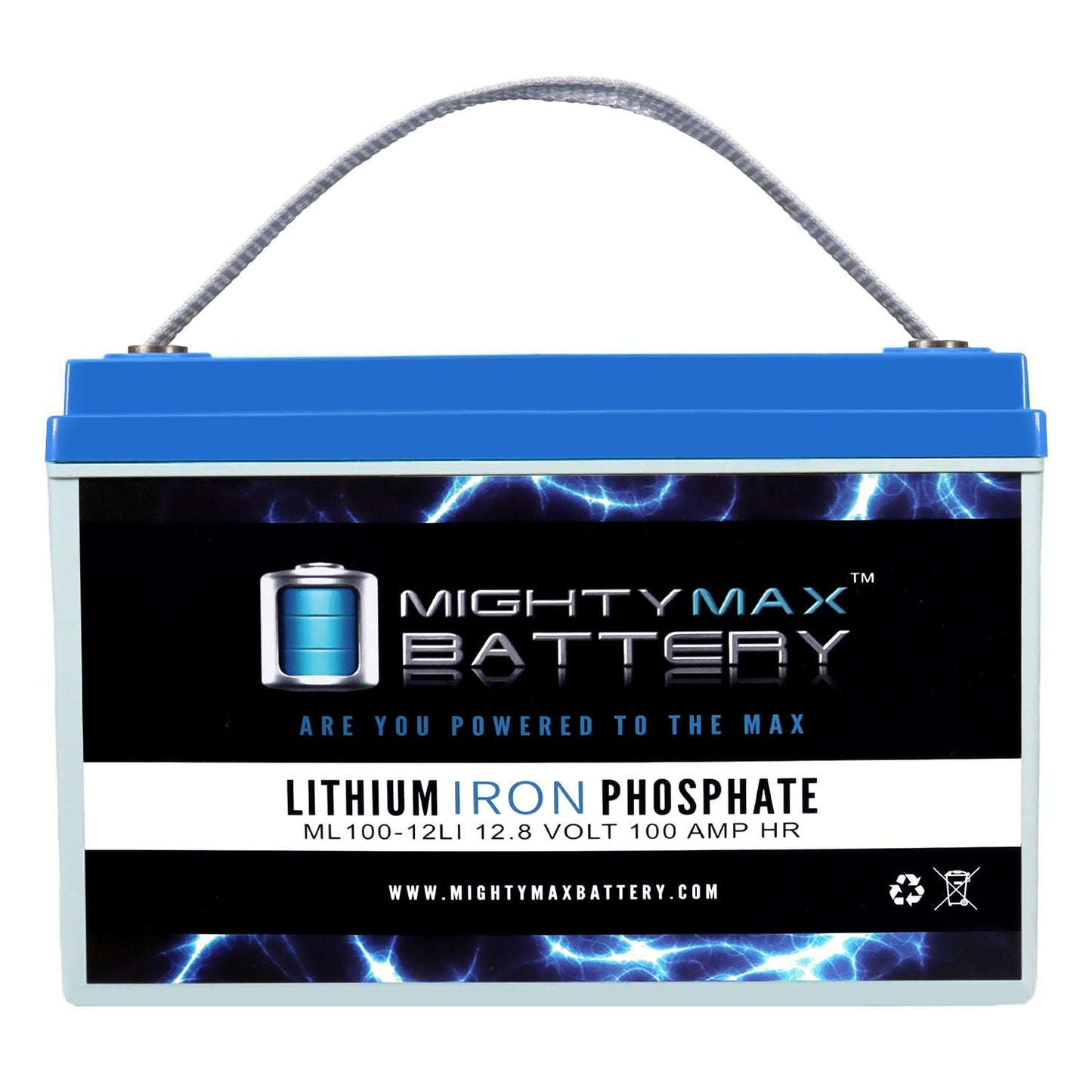 Mighty Max Battery 12V 100AH Deep Cycle LiFePO4 and Rechargeable Lithium Ion (li-ion) 121000 Backup Power Batteries MAX3878828