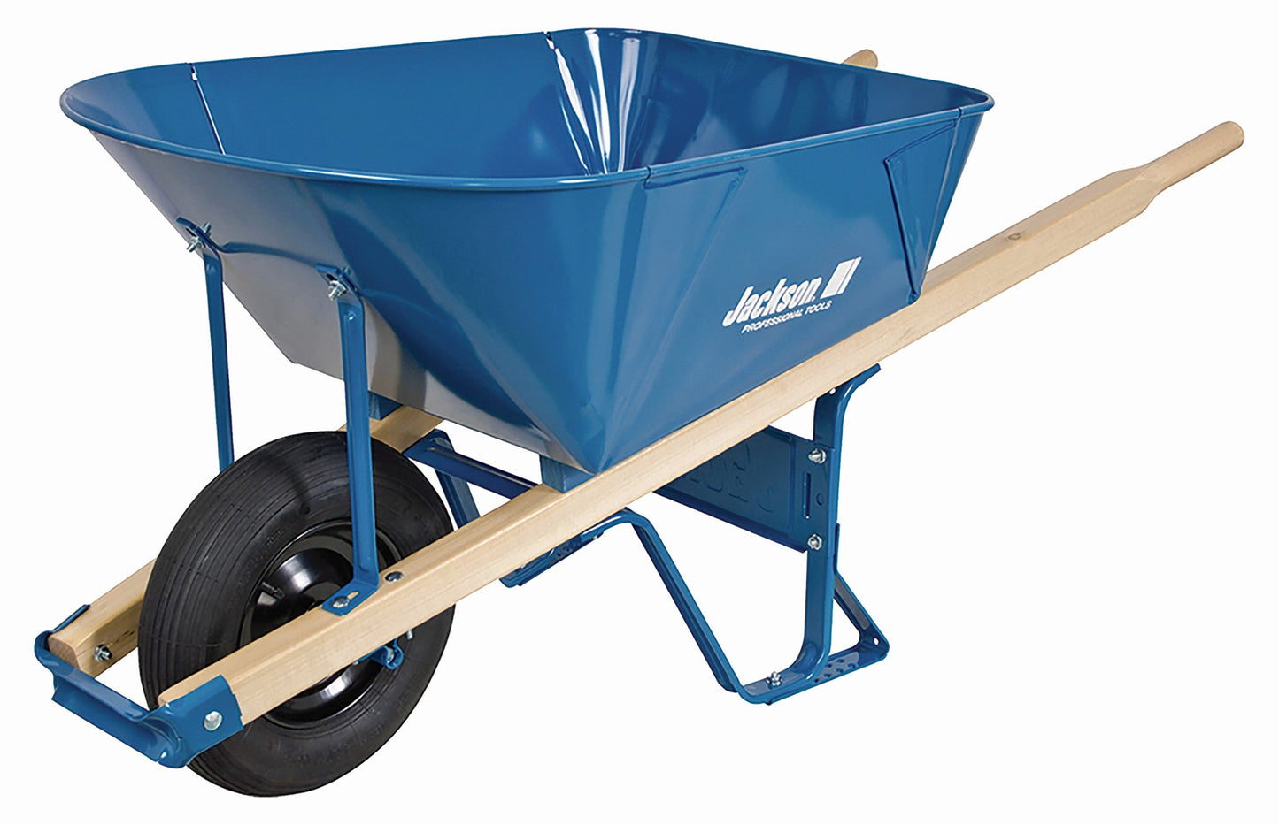 Jackson 6-cu ft 1 Wheel Steel Push Wheelbarrow Flat-Free Tire M11T22BB