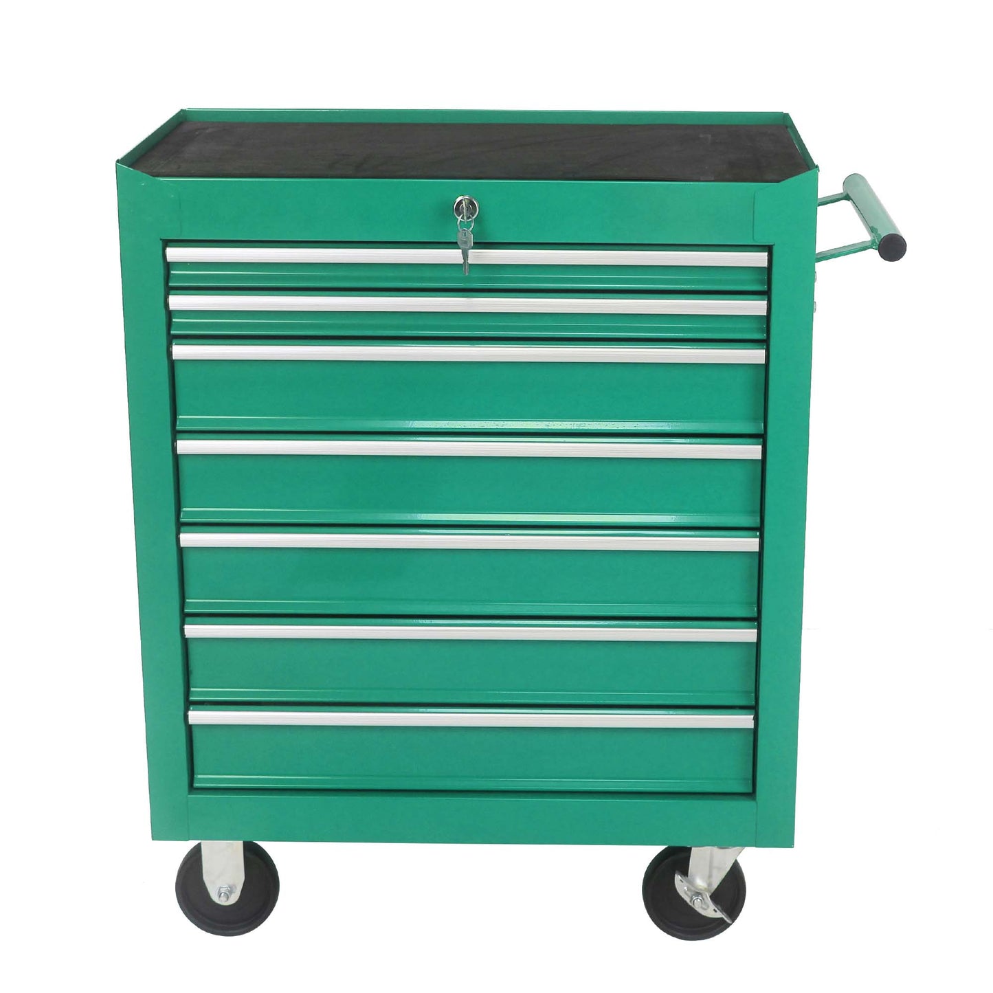 RaDEWAY 24.25-in W x 29.33-in H 7-Drawer Steel Rolling Tool Cabinet (Green) W1102126231