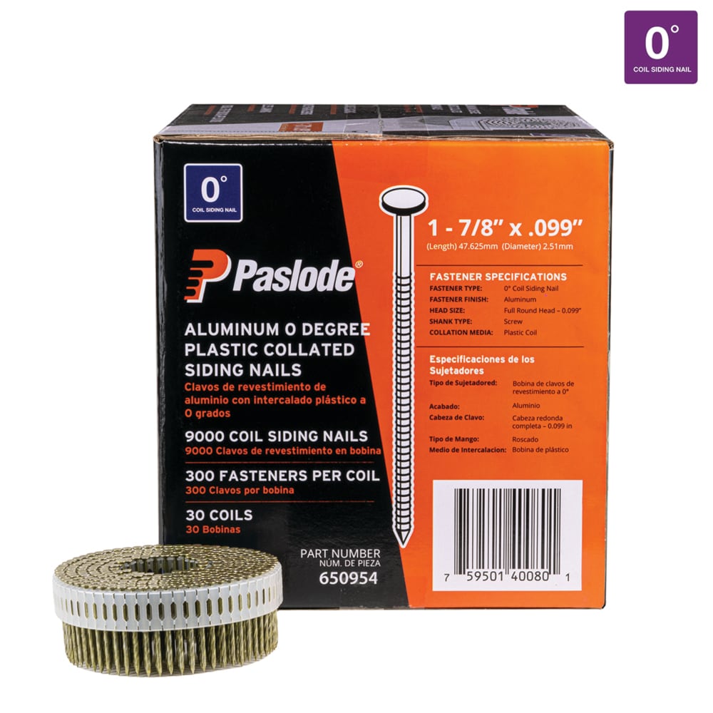 Paslode 1-7/8-in Bright Smooth Shank Collated Siding Nails (9000-Per Box) 650954