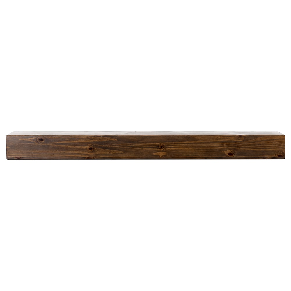 Mantels Direct 60-in W x 5.5-in H x 8-in D Mocha Pine Hollow Modern Fireplace Mantel AUSTIN-60-MCH
