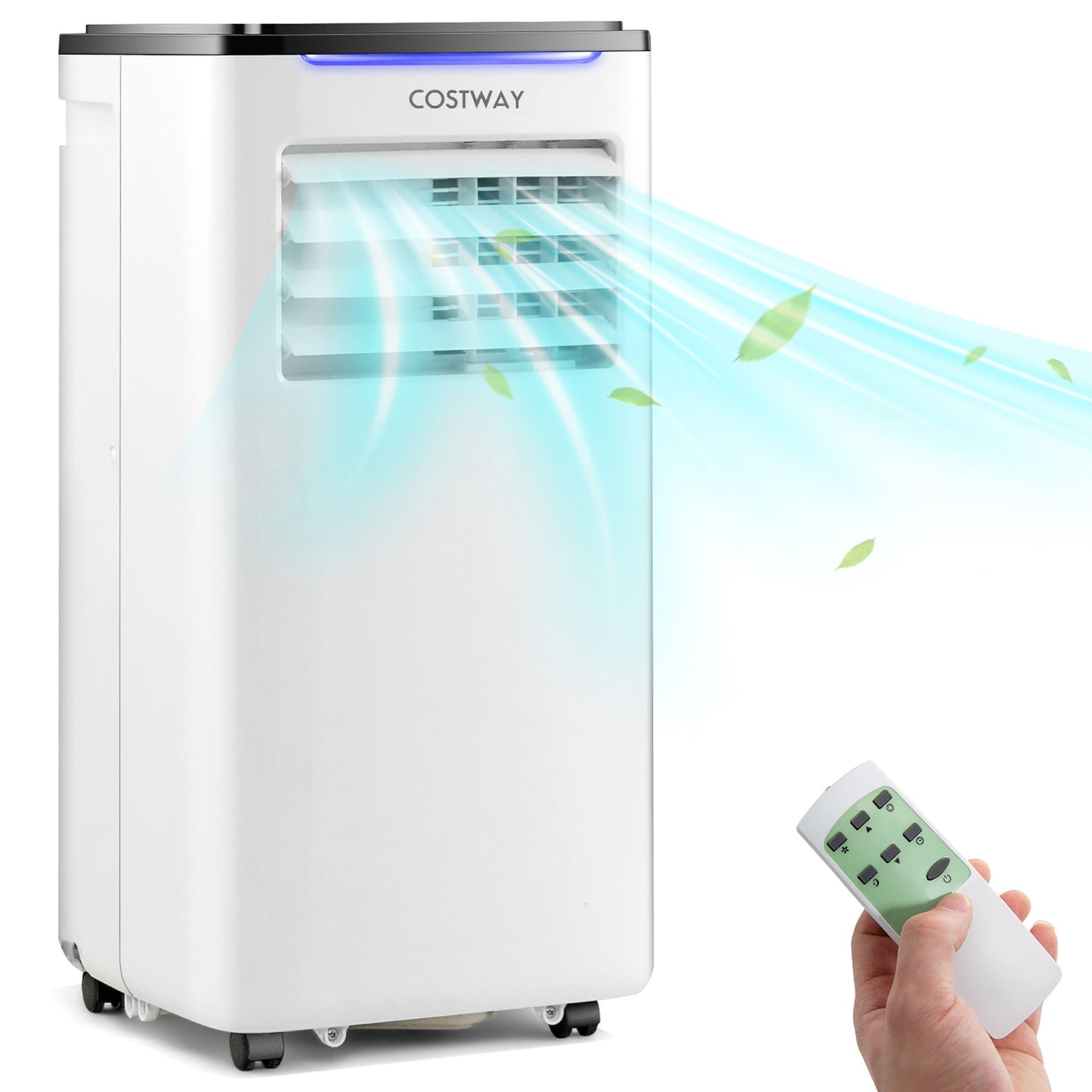 Costway 7100-BTU DOE (115-Volt) White Vented Portable Air Conditioner with Remote Cools 350-sq ft LWS00237