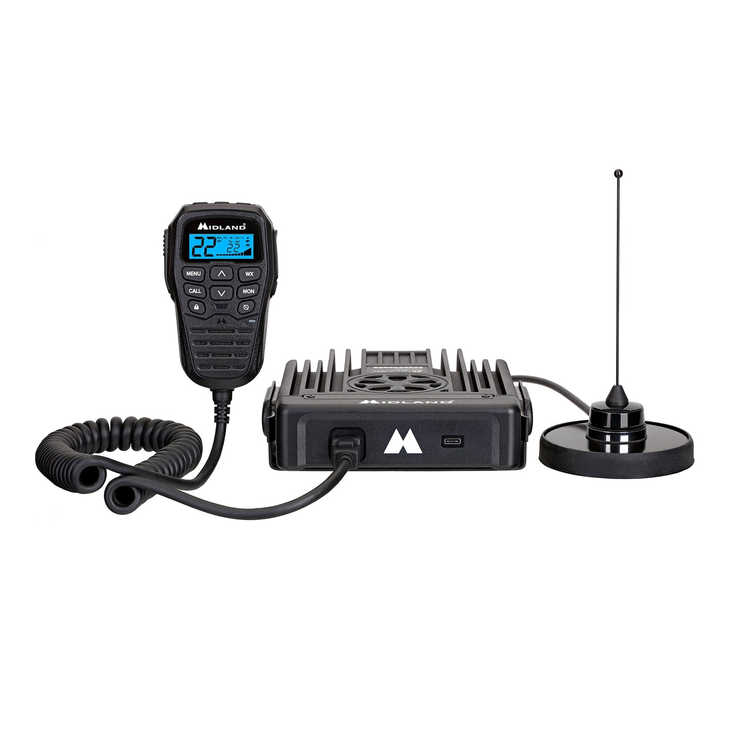 Midland 50W Mobile Gmrs Radio with Controls On Mic MXT575