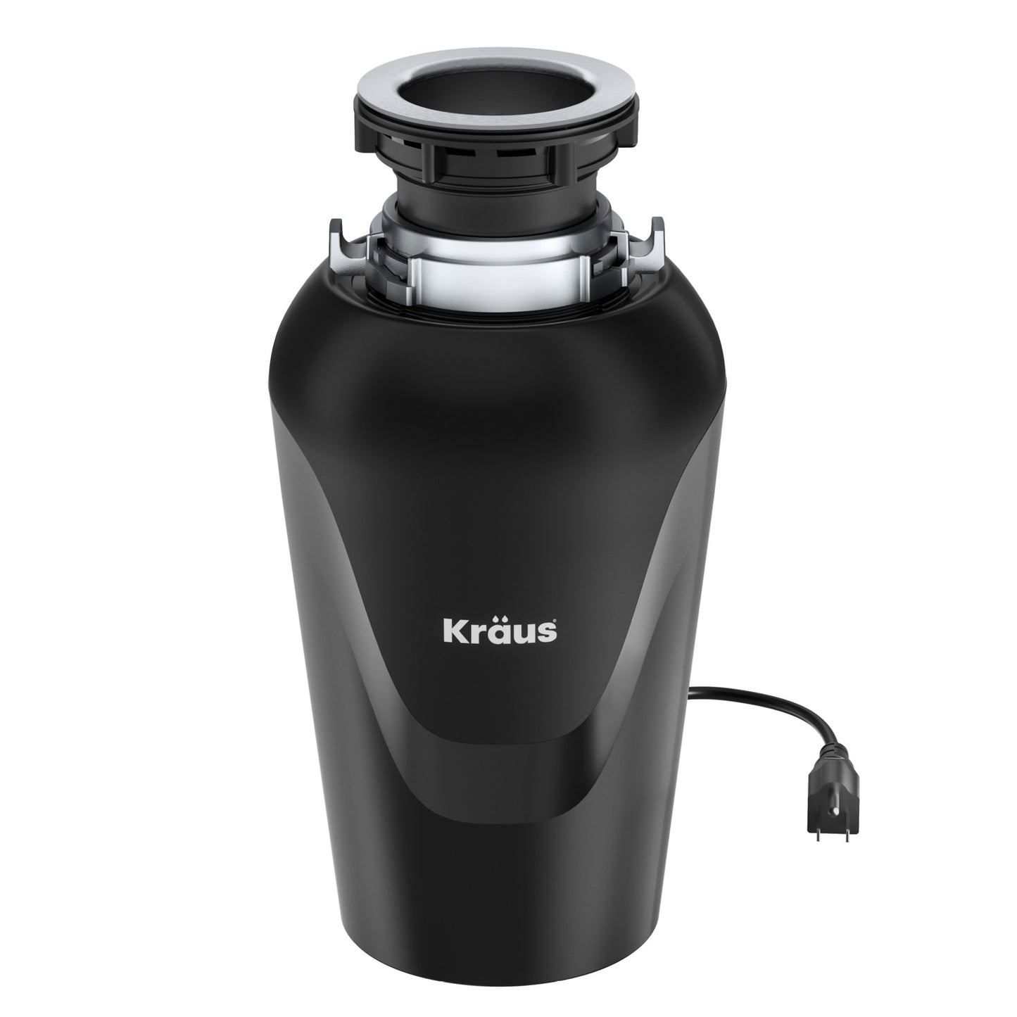 Kraus WasteGuard Continuous Feed 3/4-HP Septic Safe Corded Garbage Disposal with Noise Insulation KWD100-75MBL