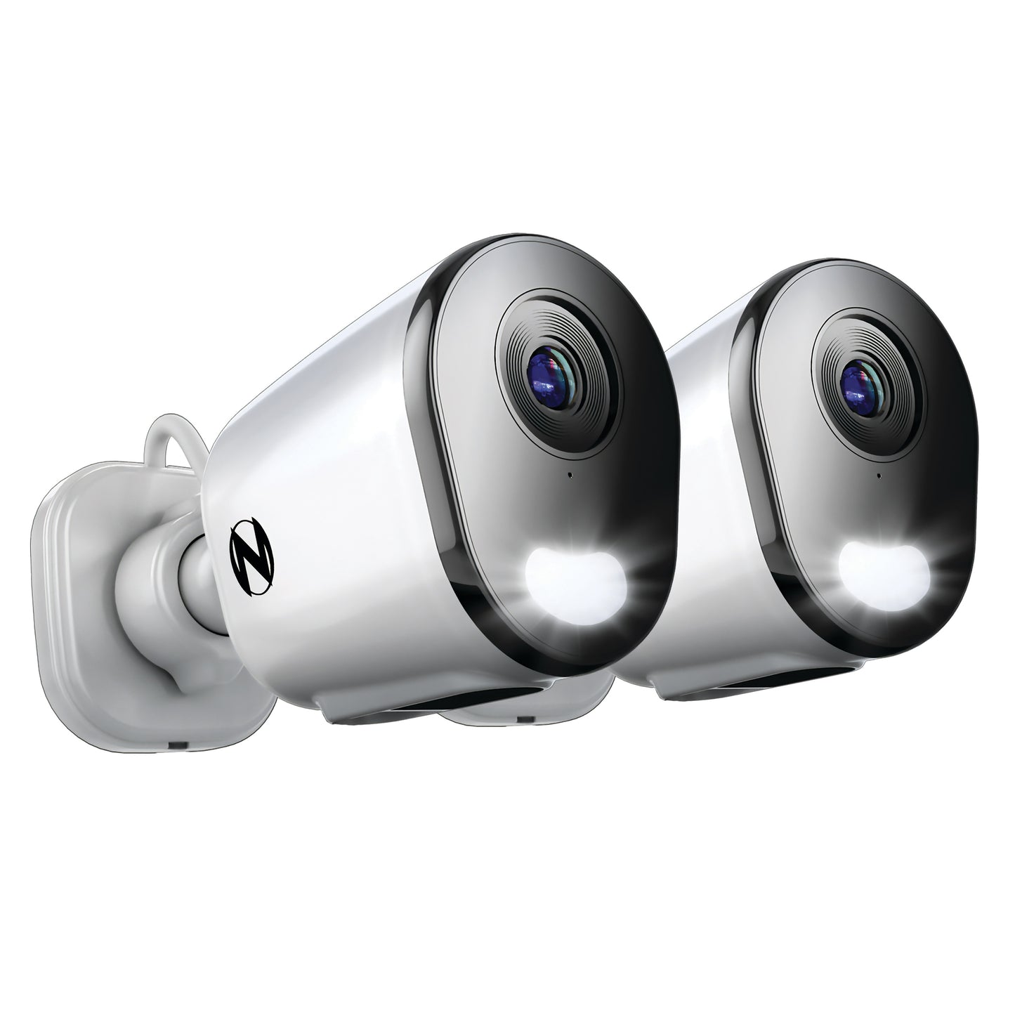 Night Owl FWIP8 Indoor/Outdoor 2-Camera Hardwired Spotlight Micro Sd Security Camera System CAM-2PK-FWIP8L