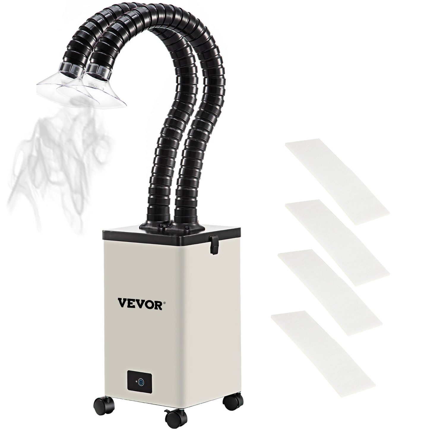 VEVOR Soldering Fume Extractor 4500-Speed White Air Purifier (Covers: 2.1-sq ft) YW150W110220VI9FMV5