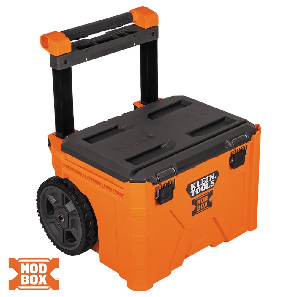 Klein Tools MODbox 22.6-in W x 44-in H x 19.88-in D Orange Plastic and Metal Rolling Tool Box 54802MB
