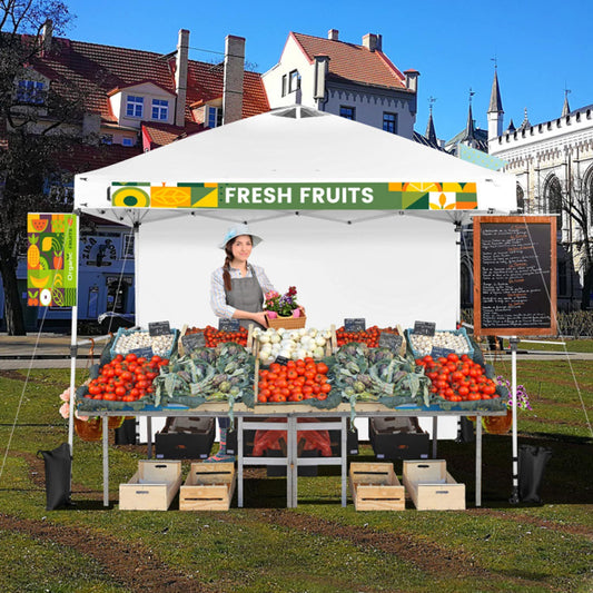 Mondawe 10-ft x 10-ft Square White Standard canopy