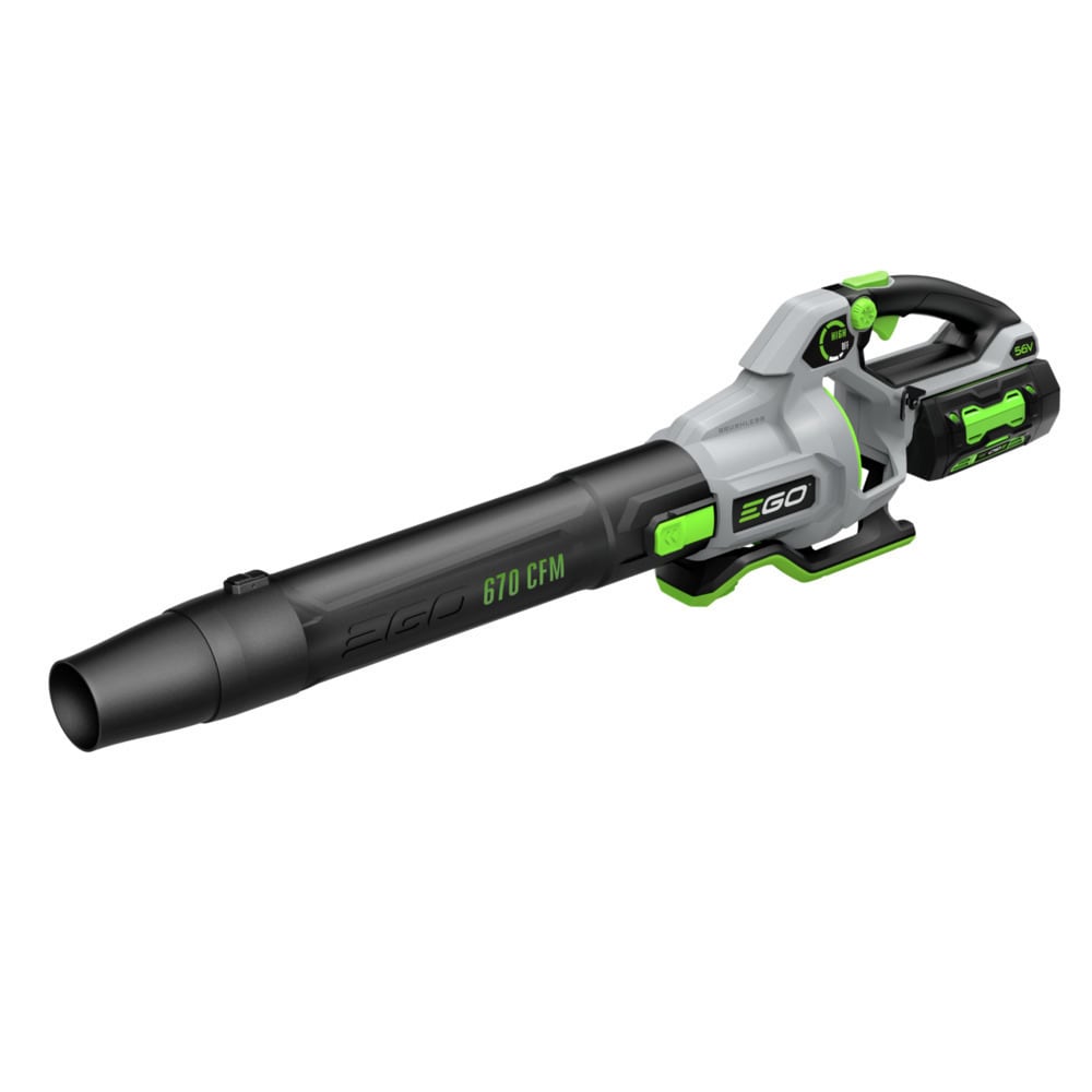 EGO POWER+ 56-volt 670-CFM 180-MPH Battery Handheld Leaf Blower 4 Ah (Battery and Charger Included) LB6703