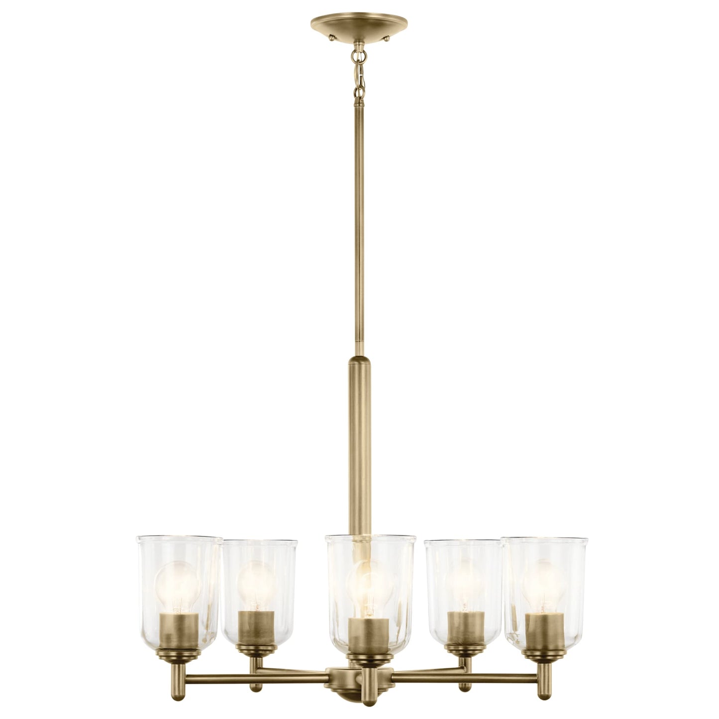 Kichler Shailene 5 -Light Gold Traditional For Use in Bedrooms, Dining Rooms, Foyers, Kitchens, Living Rooms Chandelier 6297453