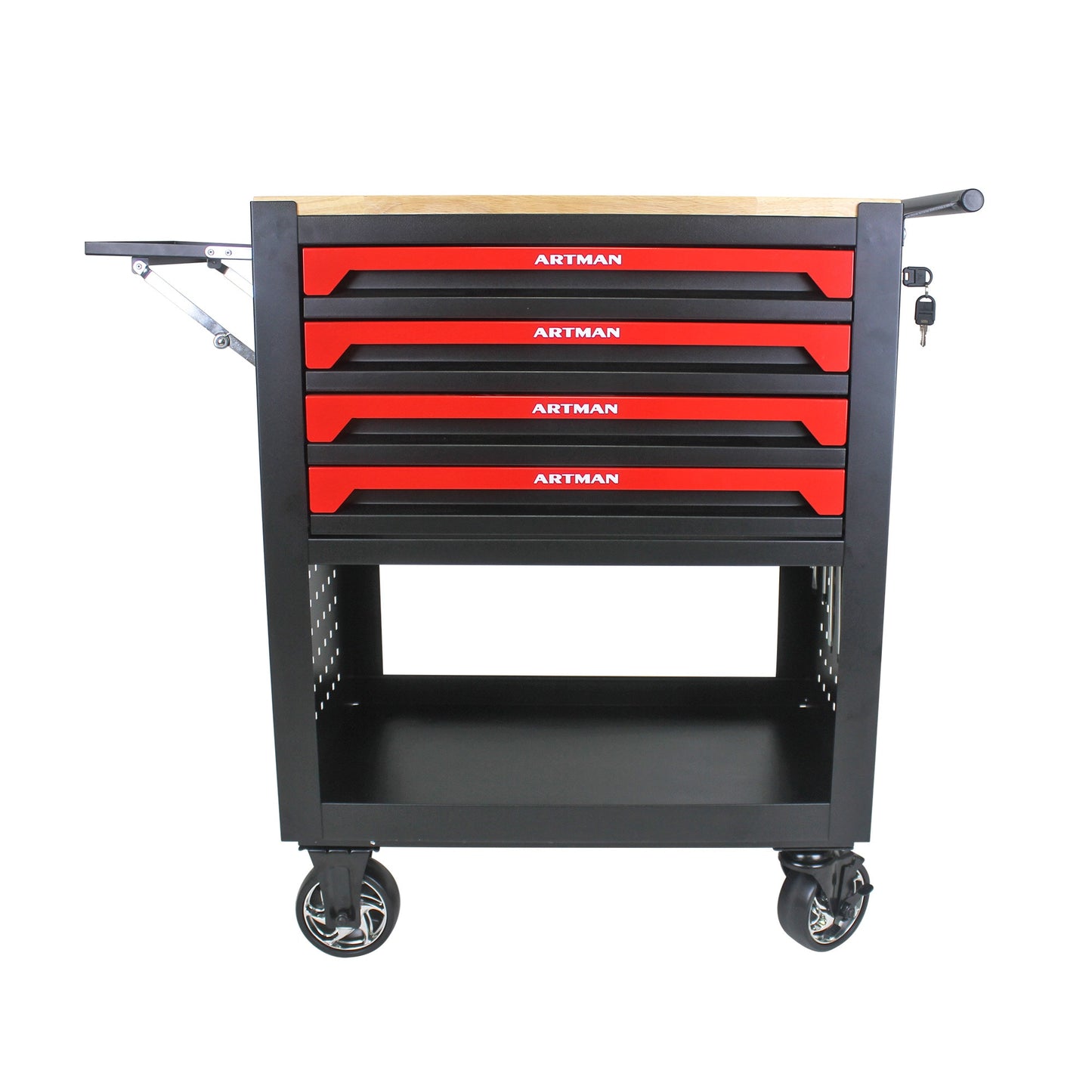 Siavonce Bottom Tool Cabinets 17.9-in W x 35.4-in H 4-Drawer Metal Tool Cabinet (Black) XH65906