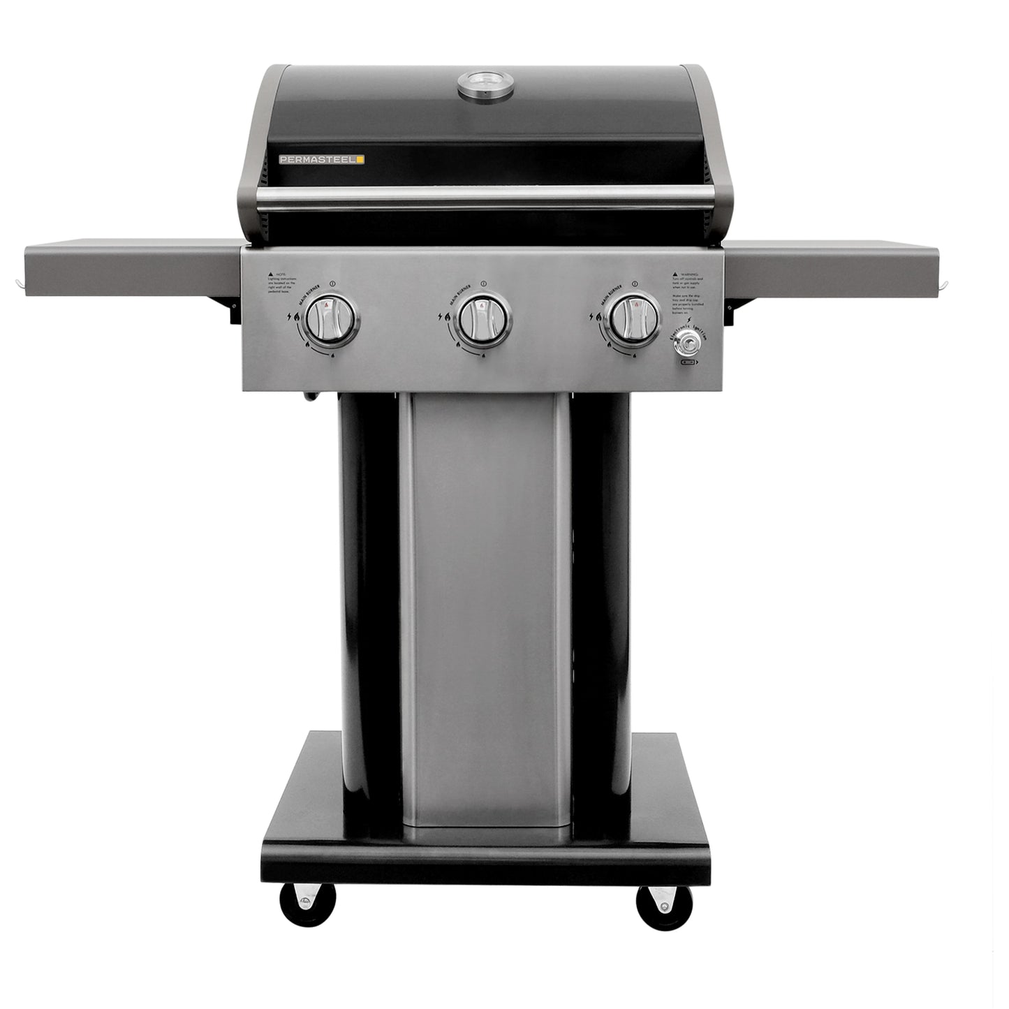 Permasteel Black 3-Burner Liquid Propane Gas Grill PG-40301-BK